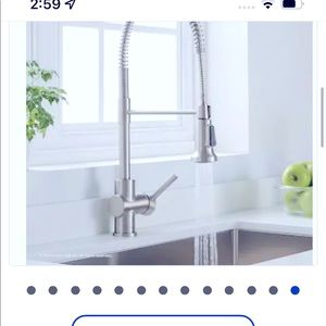 (Kraus KPF-1690SFS) Britt Single Handle Commercial-Style Kitchen Faucet Metal